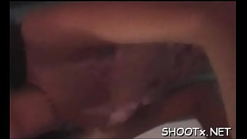 Striking brunette woman tanya bounces on hard slim jim