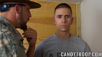Army Sergeant Watches Recruits Fuck thumbnail