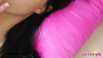 Alluring brunette model naked close up