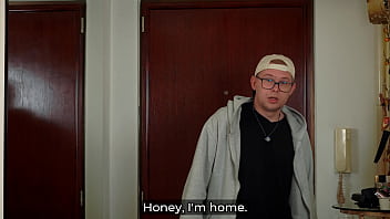 Step mom in catwoman suit tricks step son into hot sharebed sex