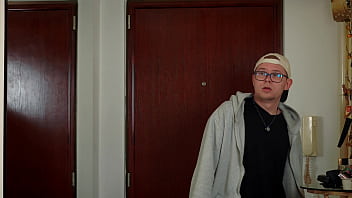 Step mom in catwoman suit tricks step son into hot sharebed sex