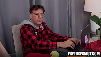 Teen stepsister freeused by nerd stepbrother