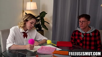 Teen stepsister freeused by nerd stepbrother