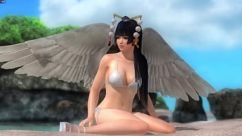 Sexy angel in the beach