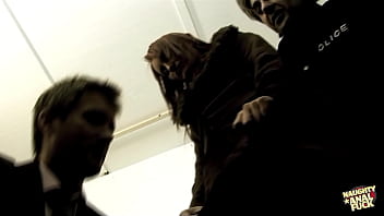 Immigration agents subject the individual with brown hair to simultaneous sexual activity involving the anus and vagina in a threesome Immigration agents subject the individual with brown hair to simultaneous sexual activity involving the anus and vagina in a threesome