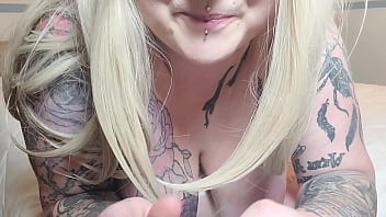 Revealme curvy goddess in blue oiled tits titjob and intense dildo play