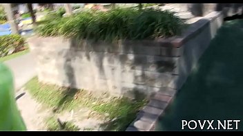 Erected pecker for a shaved pussy