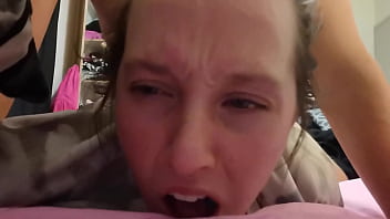 Tight brunette gets fucked – cum inside of her tight pussy