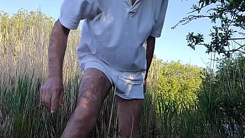 Naked walk and wank clothes destroyed so there's no way back