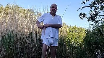 Naked walk and wank clothes destroyed so there's no way back