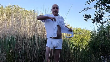 Naked walk and wank clothes destroyed so there's no way back