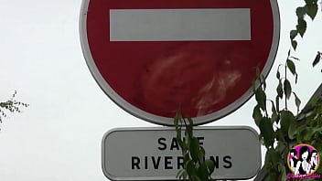 Brunette bitch fucks hard next to her boyfriend