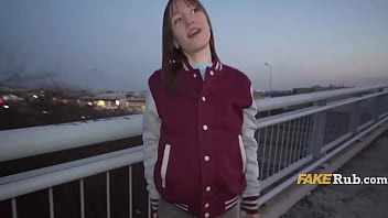 Pretty russian student shakes her parts for the right amount of cash