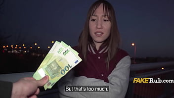 Pretty russian student shakes her parts for the right amount of cash