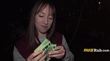 Pretty russian student shakes her parts for the right amount of cash