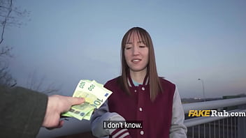Pretty russian student shakes her parts for the right amount of cash