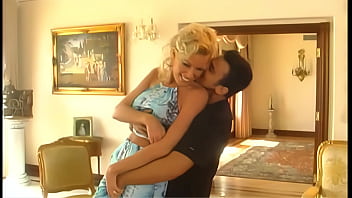 Dude cannot resist his lust and takes the tall sexy blonde at the middle of the salon