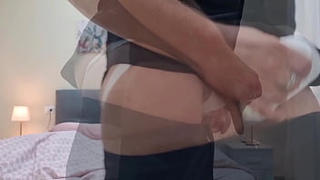 Assolo sborrata slip sexy male e una sega veloce con forte orgasmo