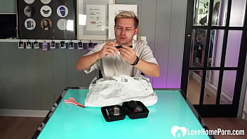 Fucking a hot redhead on the table