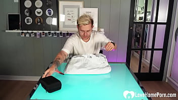 Fucking a hot redhead on the table