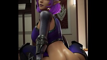 Skye sit on big dick