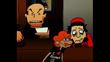 Slingo gets his mingo sucked by slut koms