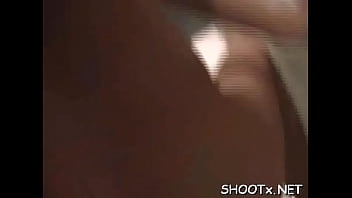 Tempting brunette tanya cums hard on big sausage