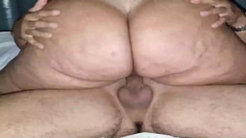 Curvy slutty married wife rides 18 year old virgin bareback and takes a thick black cock anally like a pro in lingerie cuckold husband shares his wife and watches her huge ass swallow bbc cock it all