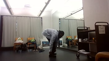 Behind the scenes art show dress change