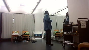 Behind the scenes art show dress change