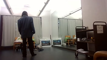 Behind the scenes art show dress change