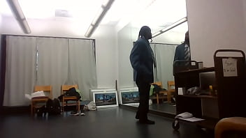 Behind the scenes art show dress change