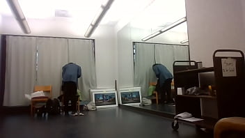 Behind the scenes art show dress change