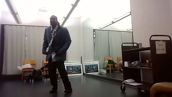 Behind the scenes art show dress change