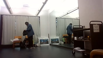 Behind the scenes art show dress change