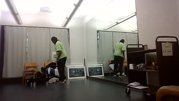 Behind the scenes art show dress change