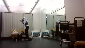 Behind the scenes art show dress change