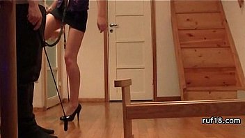 Teen practices bondage