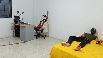 Step sister sitting while i masturbate for her