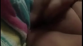 Wife fucking herself with little toy