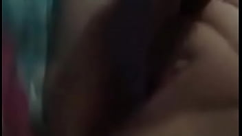 Wife fucking herself with little toy