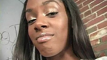 Ebony teen shows off her blowjob skills at gloryhole 25