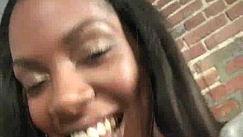 Ebony teen shows off her blowjob skills at gloryhole 25