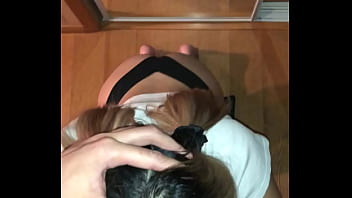 Little freshman gives frat president head