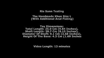 Ria sunn testing the handmade khun size l with additional anal fisting twt381