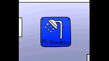 Embarrassed naked female animation wrong bathroom