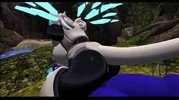 Dragon fucks sex bot after landing on his campsite