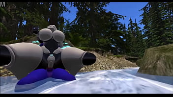 Dragon fucks sex bot after landing on his campsite