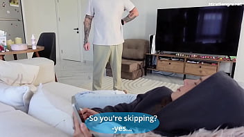 Her stepfather punished her in ass for skipping classes