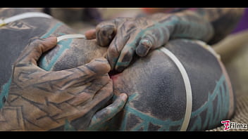 Tattoo babe get anal fucked balls deep with 0% pussy